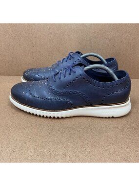 Cole Haan Mens 2.Zerogrand Navy Wingtip Oxford Shoes Size 10M
